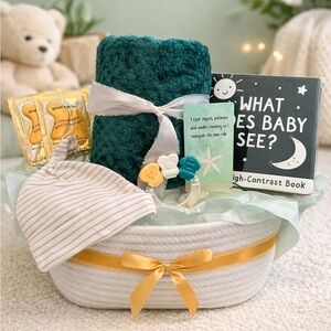 Luxury Newborn Baby Gift Basket Baby Shower Gift Set for New Parents
